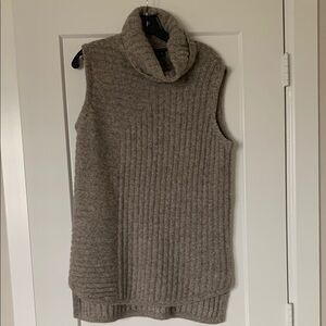 Theory Brown Cowl Neck Sleeveless Sweater